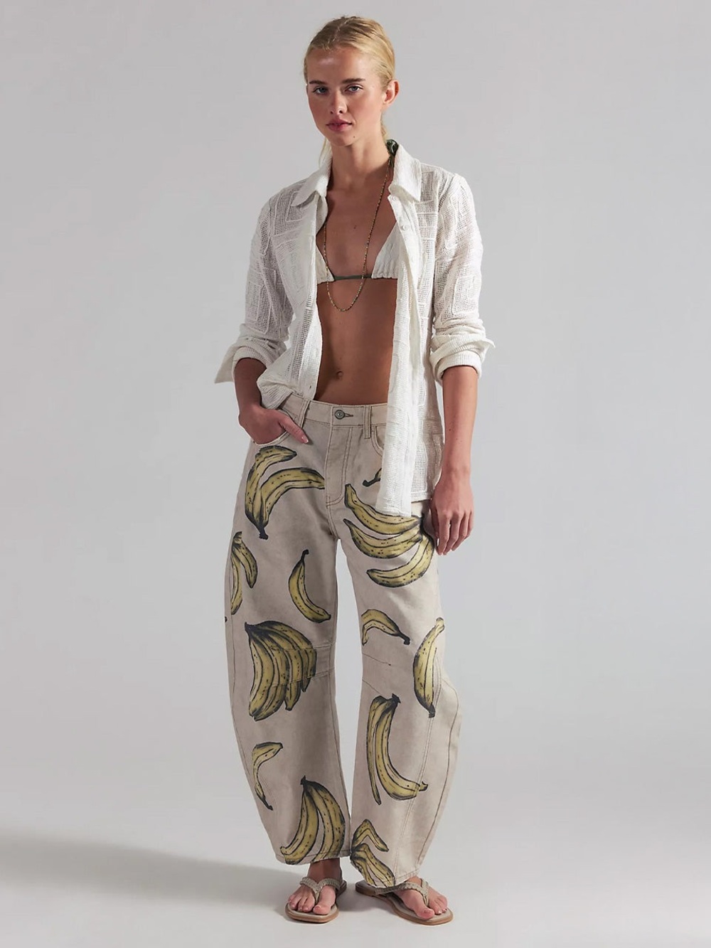 Free People Good Luck Printed Barrels - Go Bananas